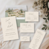 Carte De Placement Tuscan Villa Calligraphy Place Cards