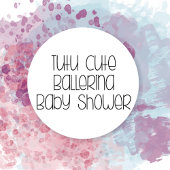Poster Tutu Cute Ballet Baby shower Invité Connexion Post