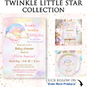 Tenture Twinkle Little Star Rainbow Baby shower fond