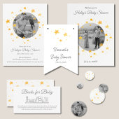 Moderne kleine sterren display douchewand Kaart