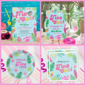 Serviette En Papier Deux piscines tropicales cool été 2e anniversaire