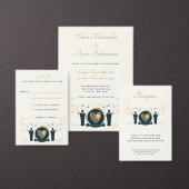 Save The Date Deux chambres Homme Mariage crème bleu LGBTQ (Personnalisez la collection de ce créateur indépendant.)