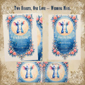 Save The Date Two Hearts, One Love – Wedding Mice. 