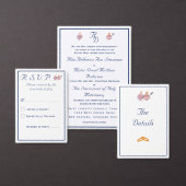 Elegant Two Hearts Catholic Wedding Invitation (Personnalisez la collection de ce créateur indépendant.)