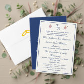 Cartons Réponse Elegant Navy & Cream Two Hearts Catholic Wedding  (Personnalisez la collection de ce créateur indépendant. Test)
