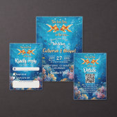 Sticker Rond Two Less Fish In The Sea Underwater Wedding (Personnalisez la collection de ce créateur indépendant.)