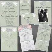Plaque De Table Doves & Hearts Favors - Lavande Perle/Argent