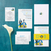 Oekraïne Paar Bruiloft Ronde Sticker (Personaliseer de collectie van deze zelfstandige maker.)