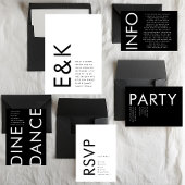 Invitation Mariage de monogramme d'arc ultra moderne