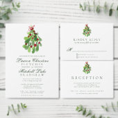 Carte D'accompagnement Sous le Mistletoe de Noël Information de l'invité (Personnalisez la collection de ce créateur indépendant.)