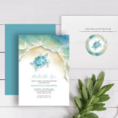 Waterverf strandbruiloft