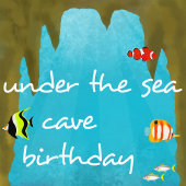 Beautiful Ocean Cave Under the Sea Birthday Kaart