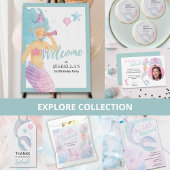 Serviette En Papier Notre Petite Sirène Papier d'Anniversaire Napkin