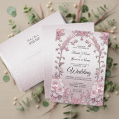 Unieke roze bloem Bewaar de datum Save The Date (Personaliseer deze collectie van deze onafhankelijke maker. Test)