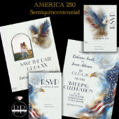 Invitation RSVP Bald Eagle Patriotic USA Semiquincentennial