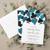 Las Vegas Malibu Blue Glitter Wedding Program Programma (Personaliseer deze collectie van deze onafhankelijke maker. Test)