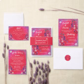 Fleurs sauvages framboises - faire-part de mariage (Personnalisez la collection de ce créateur indépendant.)