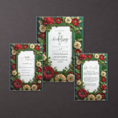 Invitation Bouquet Royal Green Vibrant Enregistrer La Date (Personnalisez la collection de ce créateur indépendant.)