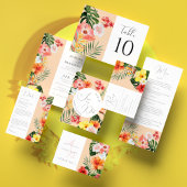 Invitation Fleurs tropicales dynamiques Mariage