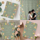 Serviette En Papier Fleur sauvage coloré Sage Garden Mariage
