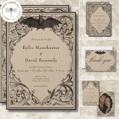 Invitation Batte victorienne jusqu'à la mort Noir & Tan Handf