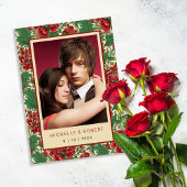 Bandeau De Faire-part Décadence victorienne Élégante Flore rouge