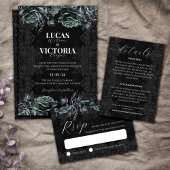 Invitation Victorian Moody Mariage gothique Enregistrer la da