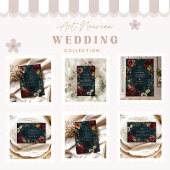 Invitation Mariage floral gothique victorien