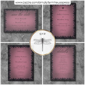 Save The Date Frontière en fer gothique victorien Mariage de Bou