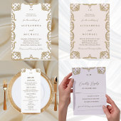 Invitation Élégant Monogramme Ornate Victorian Vintage Weddin