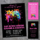 Invitation Jeu vidéo Baby shower de fille Gamer