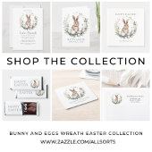 Gepersonaliseerde Spring Bunny Easter Eggs Garland Ronde Button 3,2 Cm