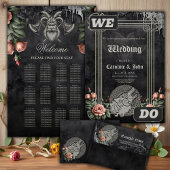 Viking Wolf en Rozen. Het hoofd van een gestileerd