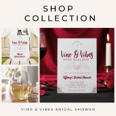 Carte de recette de vin rouge foncé Vino