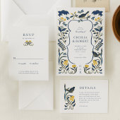 Faire-part de mariage Art déco vintage