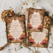 Save The Date Vintage Autumn Woodland Wedding