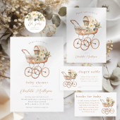Elegante  Baby koetswerkdouche Ronde Sticker