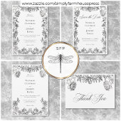 Zwart & Wit Tapijt Bloemen Huwelijk Kaart