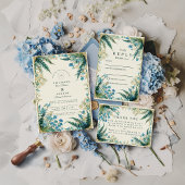 Invitation Vintage Bluebell Botanical Wedding