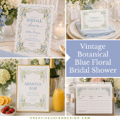 Cartes de recettes de douche de mariée botanique v