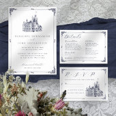 Elegante minimale script typografie rand bruiloft programma
