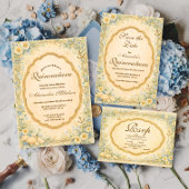 Save The Date Vintage Coastal Daisy Quinceañera