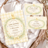 Carte D'accompagnement Vintage Duckling Floral Diapper Raffle