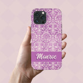 Magenta Pink Damask Visitekaartje