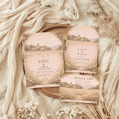 Rustic Countryside Chapel Wedding Kaart