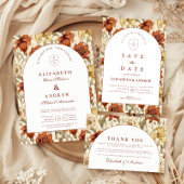 Invitation Vintage Floral Arch Elegant Wedding
