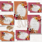 Rouille vintage et Fuchsia Faire-part de mariage