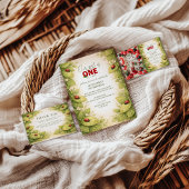 Invitation Photo Vintage Garden Lady Bug 1st Birthday