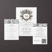 Glam Bloemen met QR Code Huwelijk Kaart (Personaliseer de collectie van deze zelfstandige maker.)