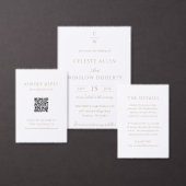 Éventail Programme de mariage classique au monogramme or vi (Personnalisez la collection de ce créateur indépendant.)